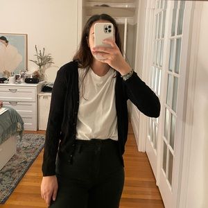 Black cardigan